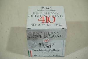 lot 97 image: 25 B&P Heavy Dove and Quail .410 Gauge 2-12 8 Shot Shotshells