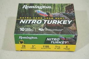 lot 100 image: 10 Remington Nitro Turkey 20 Gauge 3 5 Shot Shotshells