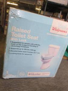 raised toilet seat with lock ...