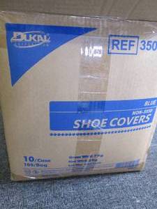 case of blue non skid shoe covers 1...
