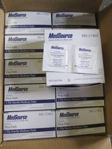 case of medsource alcohol prep pads...