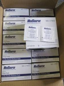 case of medsource alcohol prep pads...
