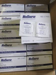 case of medsource alcohol prep pads...
