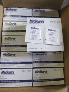 case of medsource alcohol prep pads...