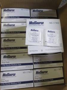 case of medsource alcohol prep pads...