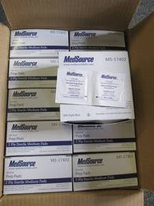 case of medsource alcohol prep pads...