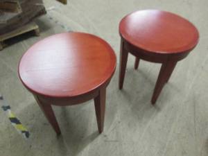 2 colonial cherry end tables  ...