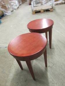 2 colonial cherry end tables ...