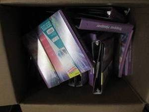 big box  trapper keepers and folder...