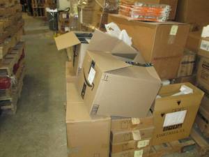 pallet of sold and unsold ...