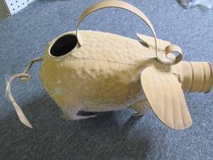 metal pig watering can ...
