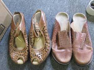 2 pair of womens shoes size 11...