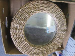ratan mirror and basket ...