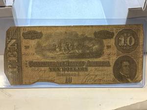 Genuine 1864 $10 Bill