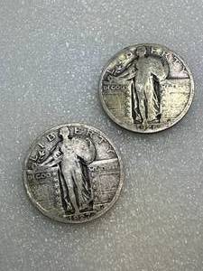 Lot of 2 Standing Liberty Quarters