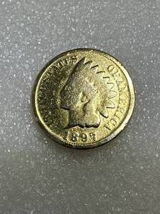 1897 Indian Head Penny Plated in 24kt Gold