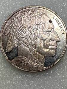 .999 Silver Bison  Sioux 14 oz .999 Silver Round