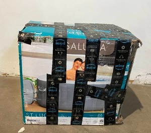 Bestway St. Lucia 2 to 3 Person Gray Inflatable Round Outdoor SaluSpa Hot Tub