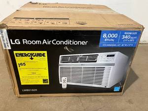 LG Electronics 8,000 BTU 115-Volt Window Air Conditioner LW8016ER with ENERGY STAR and Remote in White
