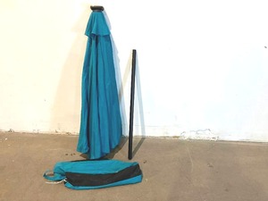 EZ Replacement 9ft Solar Patio Umbrella in Aqua with Tilt and Crank