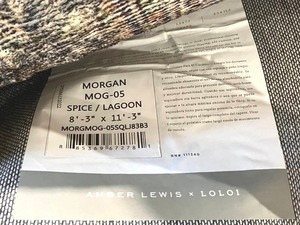 Amber Lewis x Loloi Morgan Collection MOG-05 Spice  Lagoon 83 x 113 Area Rug