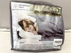 Weighted Idea Dark Grey 48 x 78 in. Twin Size 15 lbs. Soft Colling Weighted Blanket with Prmium Glass Beads