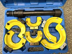 8MILELAKE Macpherson Strut Spring Compressor Kit with Interchangeable Fork Coil Extractor Tool Set