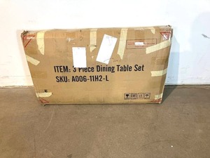 AWQM Black Dining Room Table with Two Benches