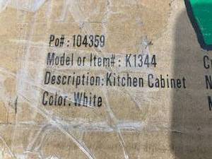 Kings Brand Furniture White Kitchen Storage Cabinet Buffet with Glass Doors