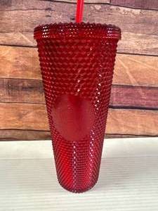 Red Studded Cold Coffee Tumbler