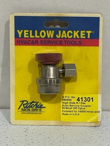 R-134A High Side Adapter with Shut Off Valve