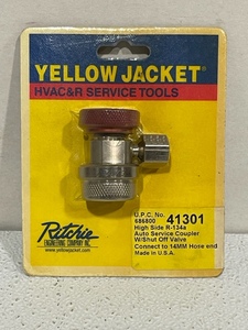 R-134A High Side Adapter with Shut Off Valve