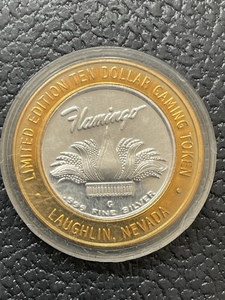 .999 Fine Silver Flamingo $10 Gaming Token