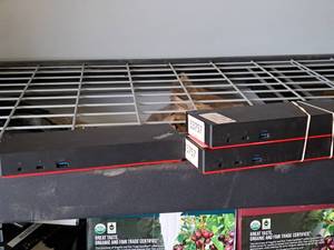 lot 74 image: Lot of (3) Lenovo ThinkPad Thunderbolt 3 Docking Stations DBB9003L1