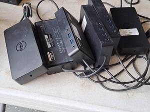 lot 75 image: Lot of (6) Dell D6000 Docking Stations