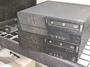 lot 209 image: Lot of (2) IBM ThinkCentre M Series Tower Computer