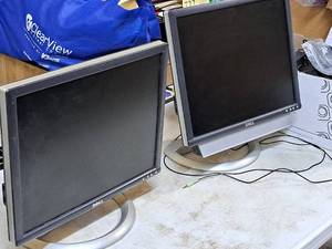 lot 240 image: Lot of (2) Dell 19 Computer Monitors