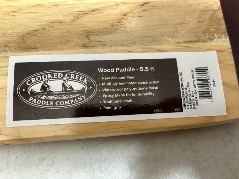 Crooked Creek Wooden Paddle