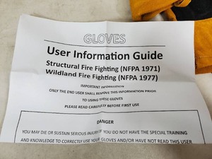 New Pair of Thermal Fire Fighting Gloves