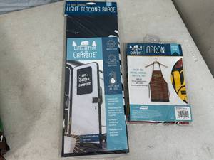 New Camping Themed Apron and Window Cover