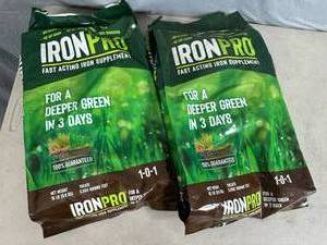 2 New Bags IronPro Iron Supplement for Lawns