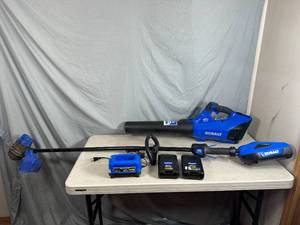 Kobalt String Trimmer, Blower, 2 Batteries, Charger