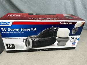 New Camco 10 ft RV  Camper Sewer Hose with Fittings
