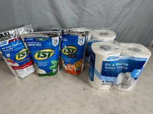 New RV  Camper Toilet Tissue and Toilet Drop In Treatments