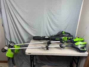 3 Greenworks Pro 60 Volt Cordless Yard Tools - No Battery