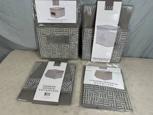 4 New Fabric Storage Boxes with Lids