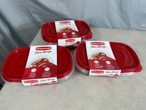 7 New Rubbermaid TakeAlong Foor Storage Containers