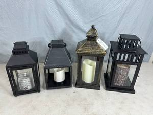 4 New LED Candles  Lanterns