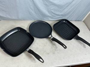3 New Cast Aluminum Frying Pans
