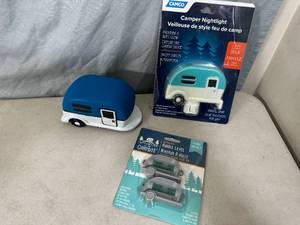 New Camping Themed Night Light, Hitch Cover, Bubble Levels